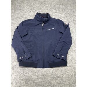 Tommy Hilfiger Boys Youth‎ Blue Navy Wind Rain Jacket Size Medium 8/10 Full Zip